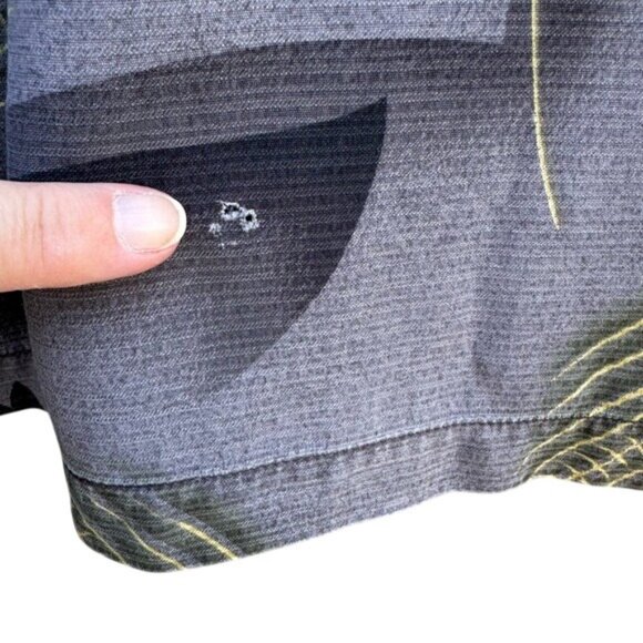 Tommy Bahama Vintage Silk Tropical Button-Up Shirt Leaf Print Chest Pocket L - Picture 9 of 13